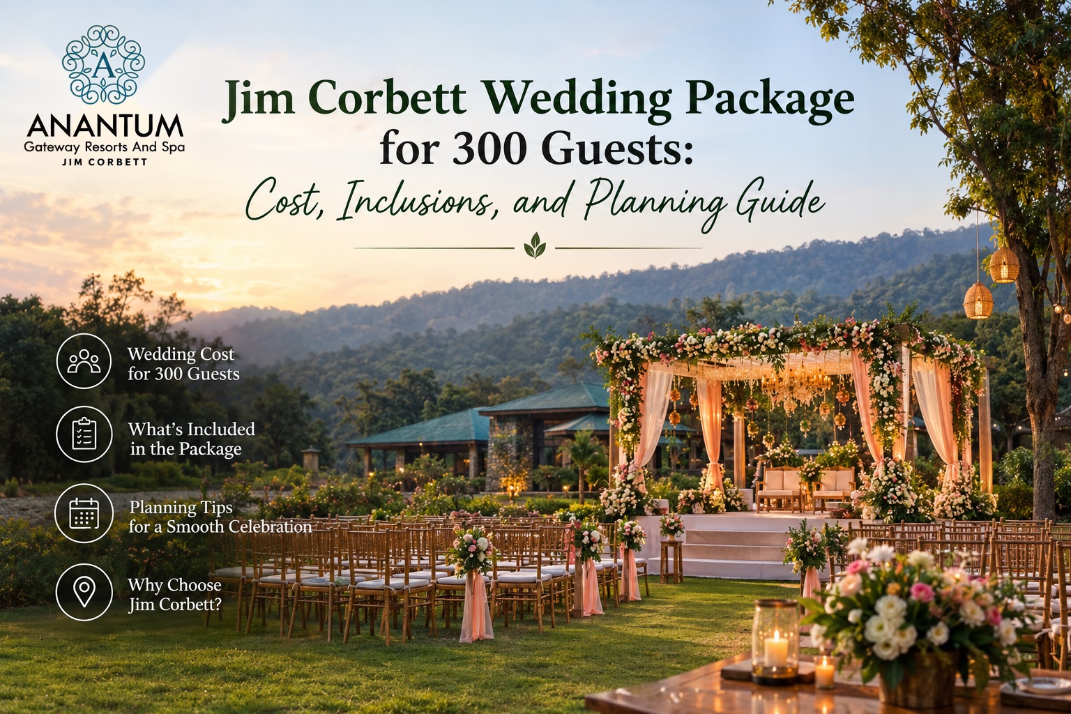 Jim Corbett Wedding Package for 300 Guests